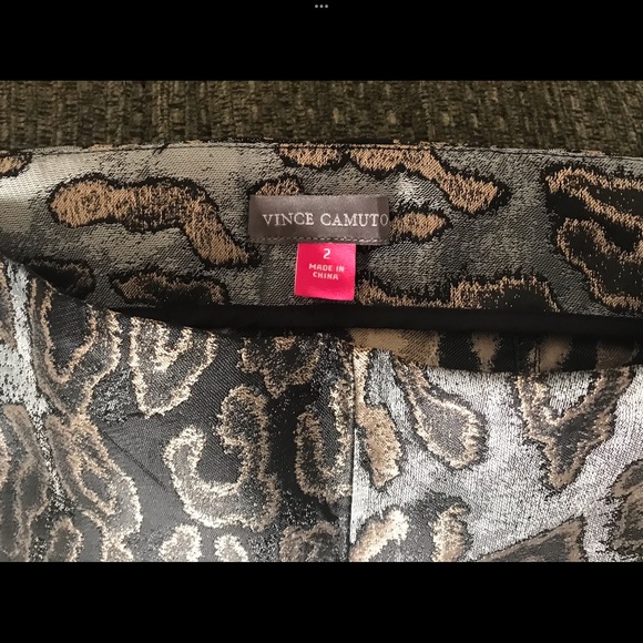 VINCE CAMUTO Sophisticated Women’s Metallic Jacquard Leopard Trouser EUC… - Picture 8 of 11